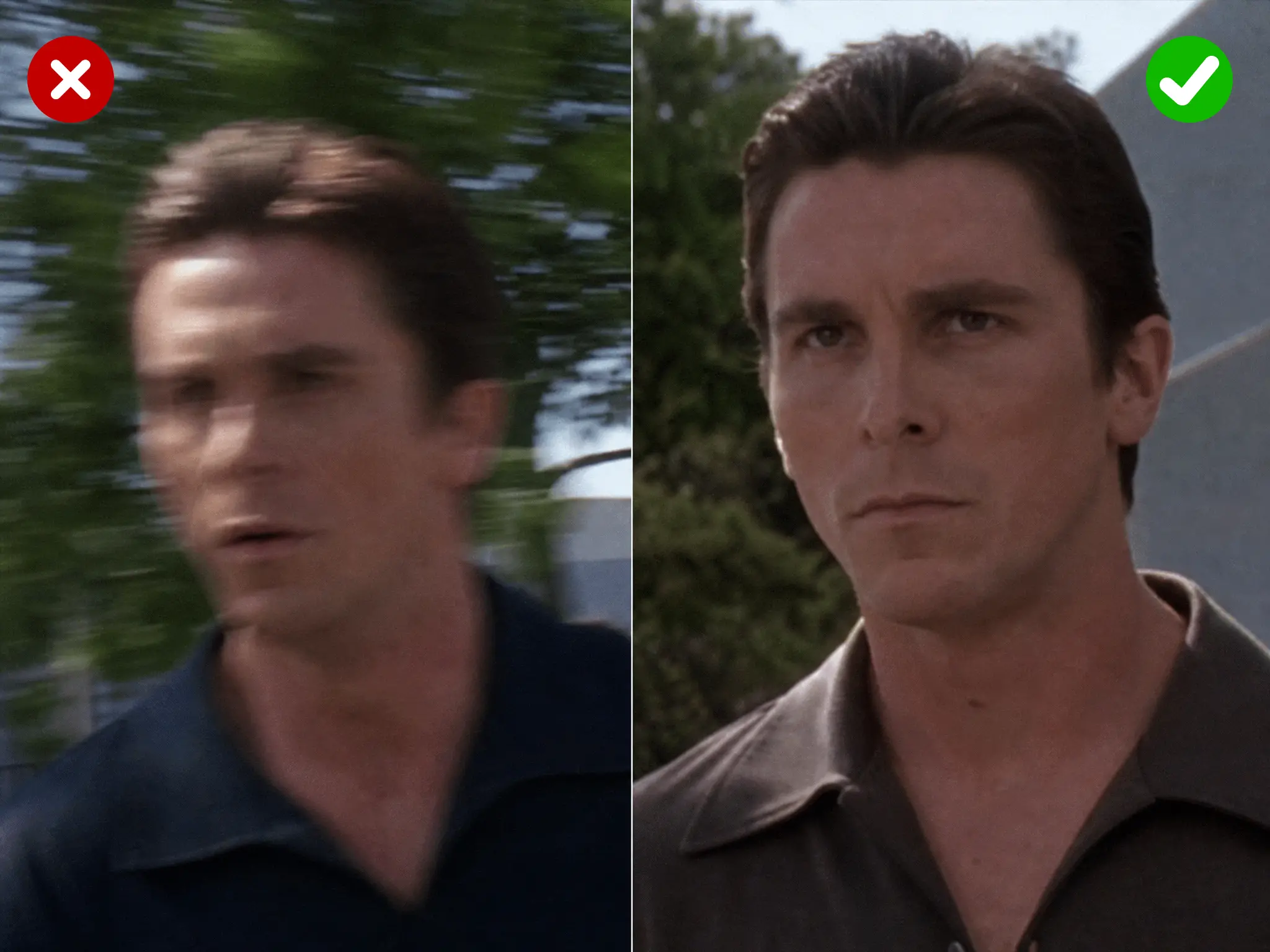 A clear steady face in a gif tracks better